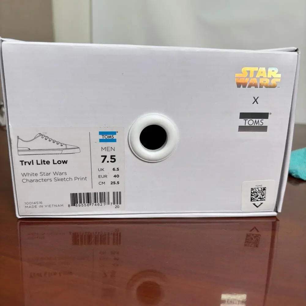 NWB Star Wars x TOMS Trvl Lite Low Men's Shoes Characters Sketch Print Size 7.5